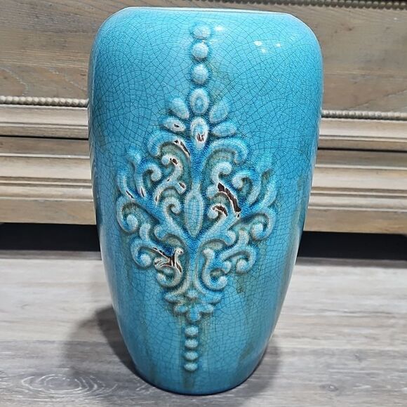 Other - Elegant Blue Ceramic Vase